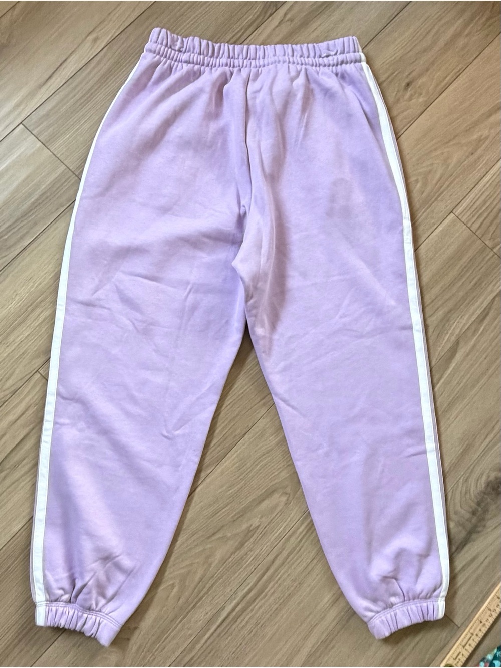 Adidas womens Fleece Sweatpant L & XL Powder Plum Purple Jogger NWT - Picture 2 of 8